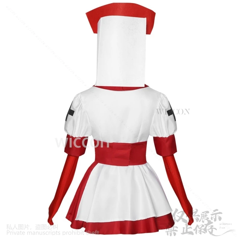 CosplayAnime الظلام ريبر ممرضة الخداع لعبة تأثيري فستان مثير قناع زي لعب الأدوار وتتسابق قفازات حزام لوليتا النساء هالوين