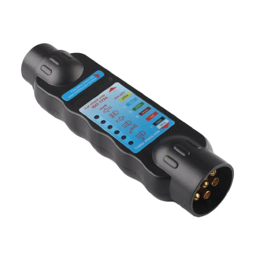 

Tow Bar Wiring Tester 7 Pin Plug Socket Diagnostic Tool Automotive Circuit Tester for Car Trailer Towing Vehicle