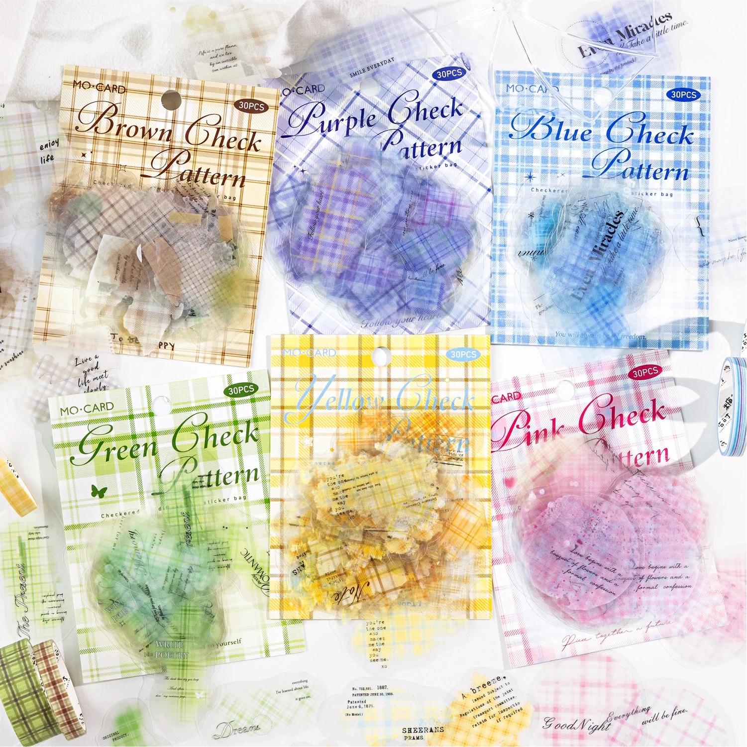 

12 упаковок/лот, красочные сетчатые узоры, серия моторовок, милые ретро декоративные наклейки для домашних животных