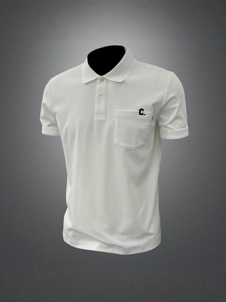 

Men's ort Sve irt Casual Embroidered Busin Cotton Blend Spring Summer Faion Urban Sle Breathable T-irt