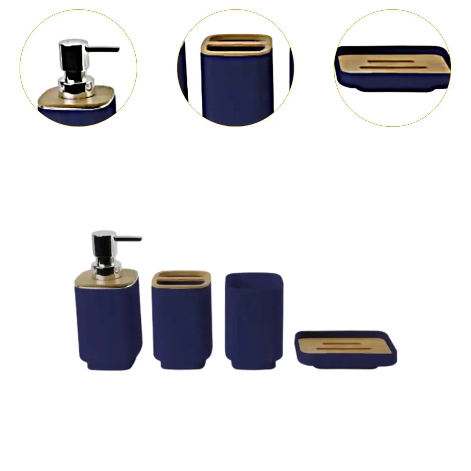 Set di 4 accessori per il bagno, portasapone per scarico domestico, per vanità di nozze regalo