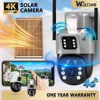 V380 Dual-lens WiFi 4G Camera Solar Energy Outdoor Human Detection Night Vision Waterproof 6MP Security Surveillance Camera
