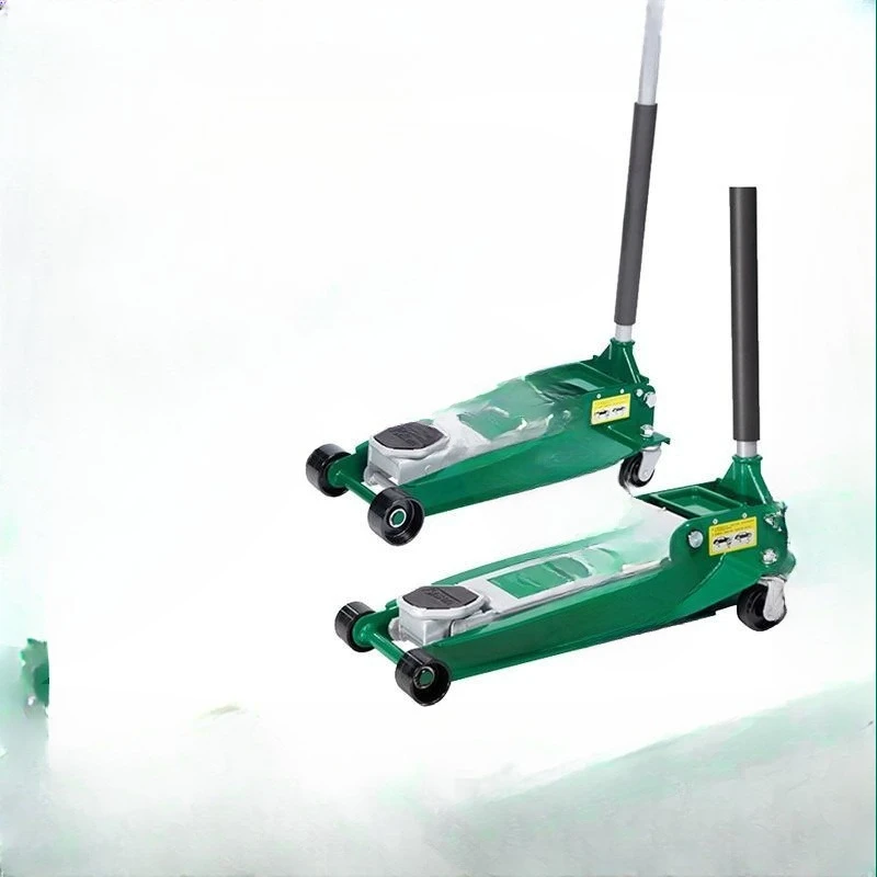 

Aluminum horizontal, low hydraulic jack, metric ton double pump