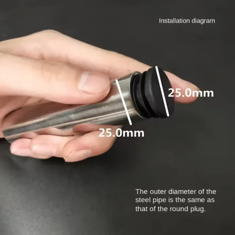 Black Round Plastic Blanking End Cap Tube Pipe Inserts Plug Bung Insert Stopper For Chair Leg Pipe Tapon Tubo