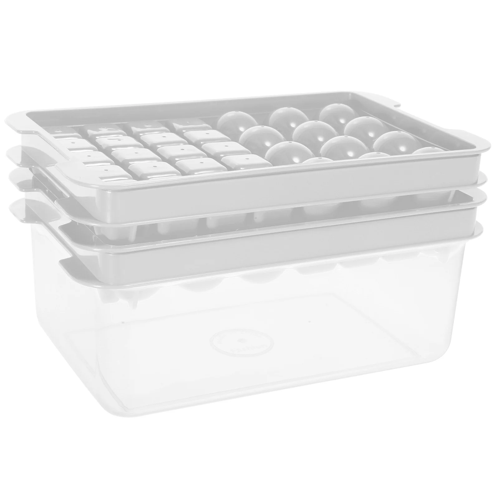 

1Set Ice Ball Tray Double Layer Ice Cube Mold Easy Release Freezer Mold for Drinks Desserts Fruit Jelly