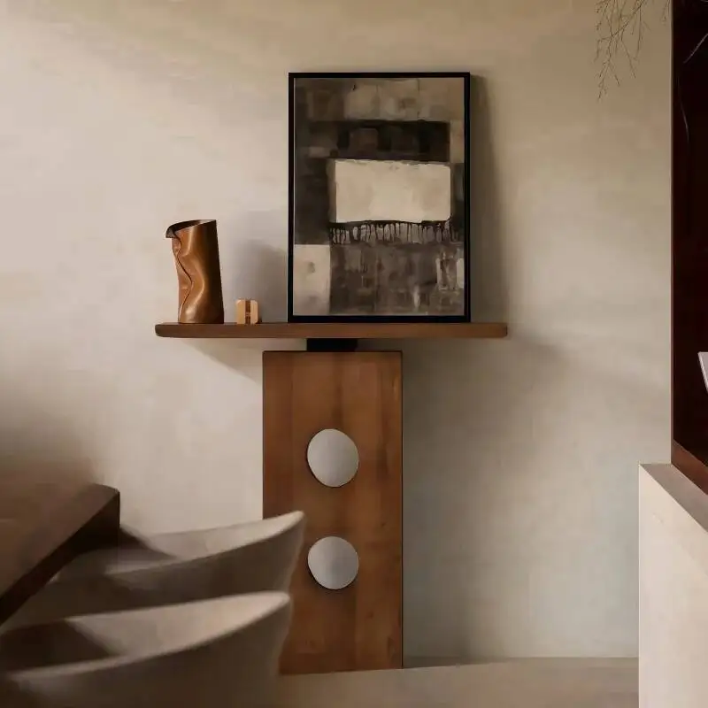 

Luxury Modern Unique Wood Corner Table Hallway Salon Corner Table Entryway Wood Mesa Para Sala Living Room Furniture