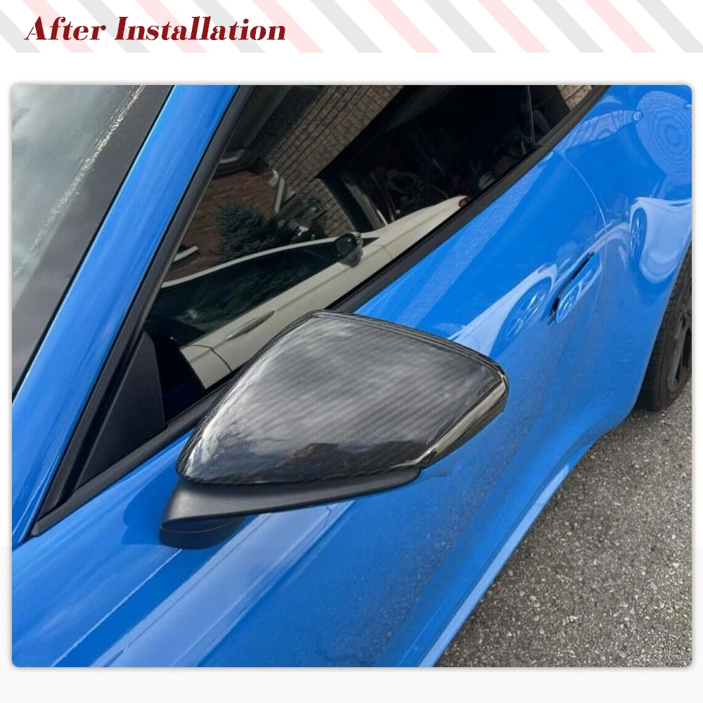 Dry Carbon Fiber Car Rear Mirror Caps for Porsche Taycan 9J1 992 Turbo S 2019-2021 Replacement Style Rearview Mirror Caps LHD