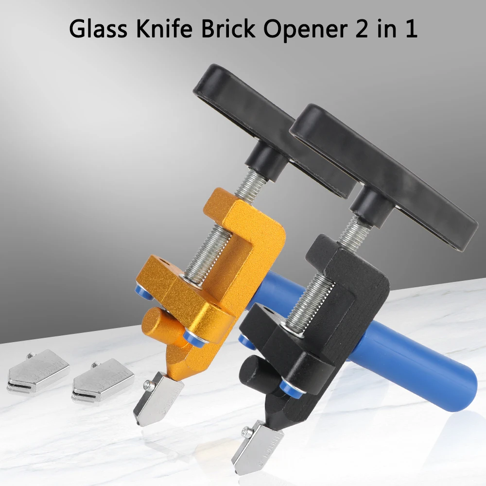 Glass Tile Hand Cutting Tool Tile Breaker Knife Wheel Mirror Cutting Tool Accessories 2-in-1 Tile Cutter Professional