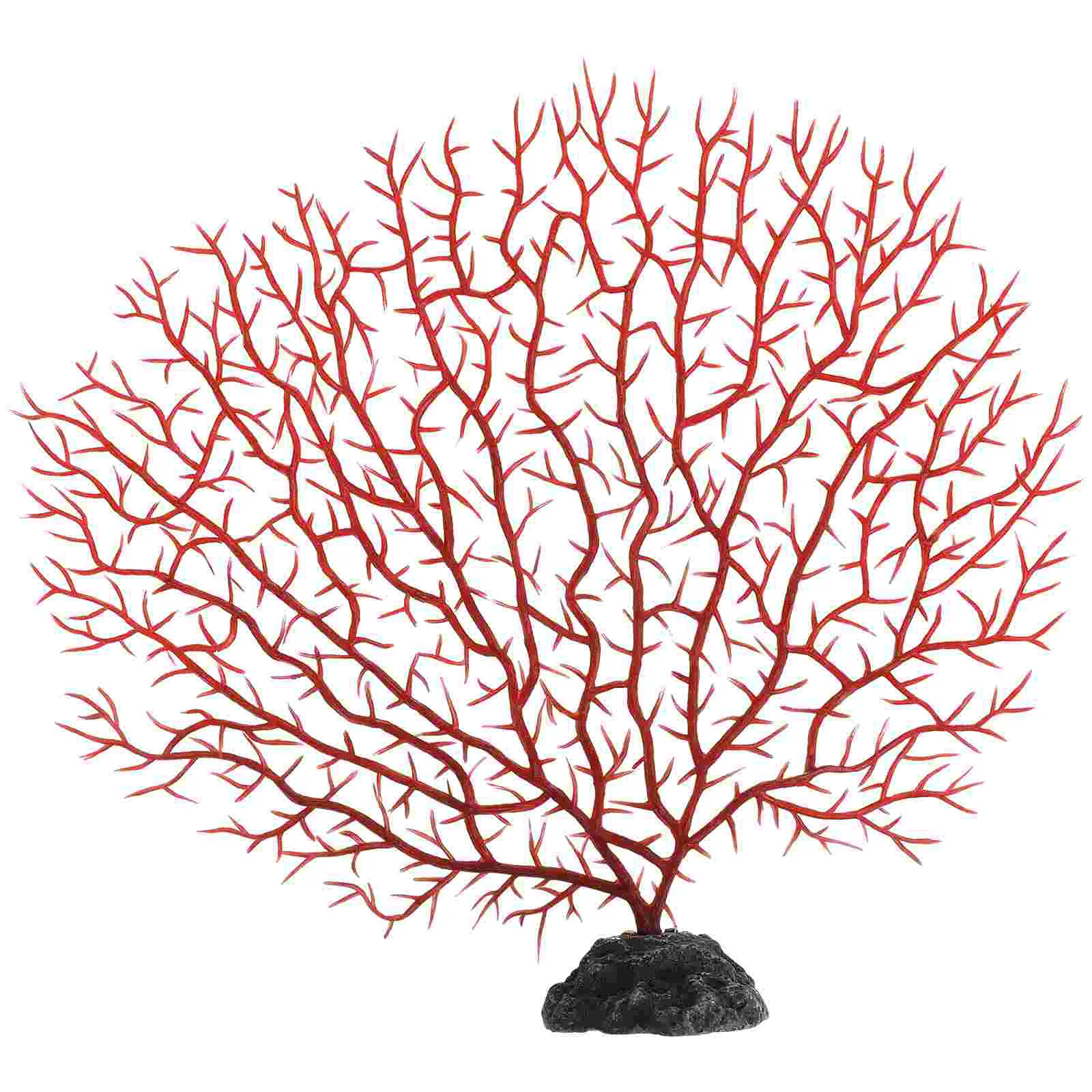 2 Pcs Fish Tank Landscaping Iron Tree Artificial Coral Ornaments Branch Water Plants Aquarium Sea Fan Decorations for Tanks