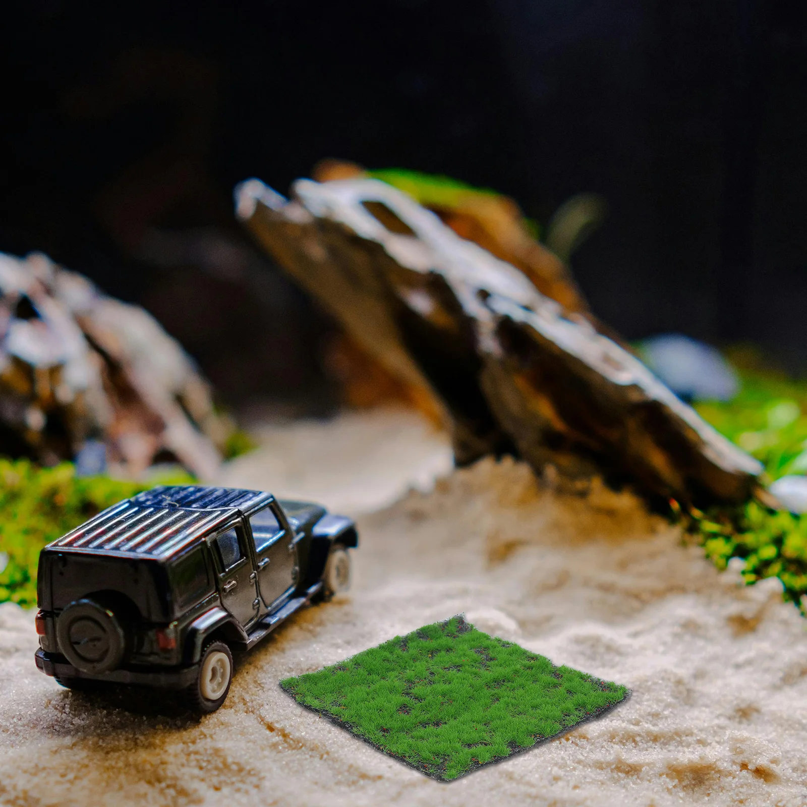 

6Pcs Realistic Artificial Moss 15x15cm Green Fake Grass Turf for Terrariums DIY Craft Decor Indoor Space Enhancement