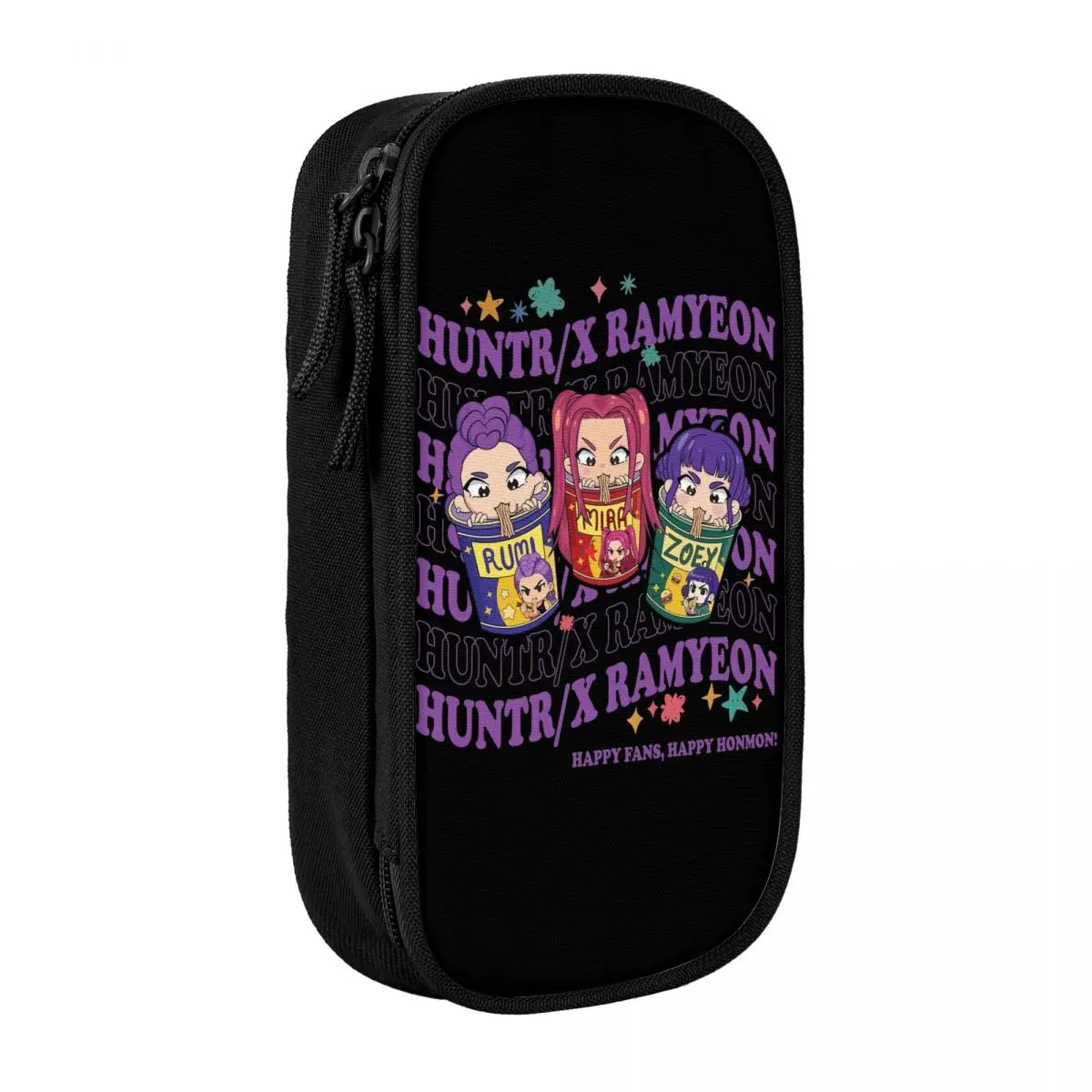 Huntrix Ramyeon Kpop Demon Hunters KPDH مقلمة حامل قلم إبداعي حقيبة طالب سعة كبيرة الطلاب مدرسة مستحضرات التجميل