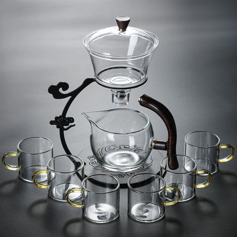 Semi-automatic tea set, household meeting guest magnetic tea brewer, office lazy teapot