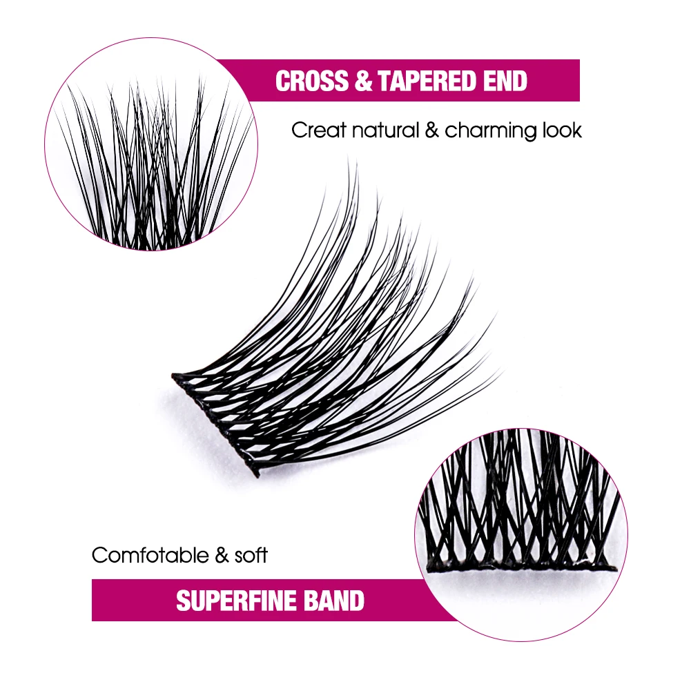 Segmented Lash Extension Cluster DIY Cosmetics Individual Self-grafting Eyelashes Makeup Supplies