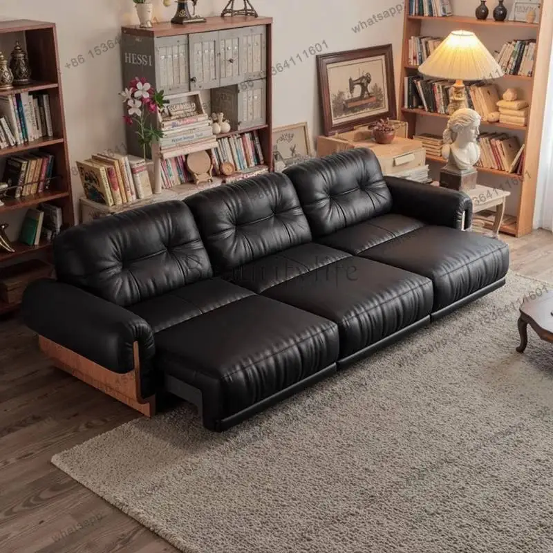 Modern Open Black Living Room Sofas Three Seater Nordic Modular Living Room Sofas Sectional Smart Bankstel