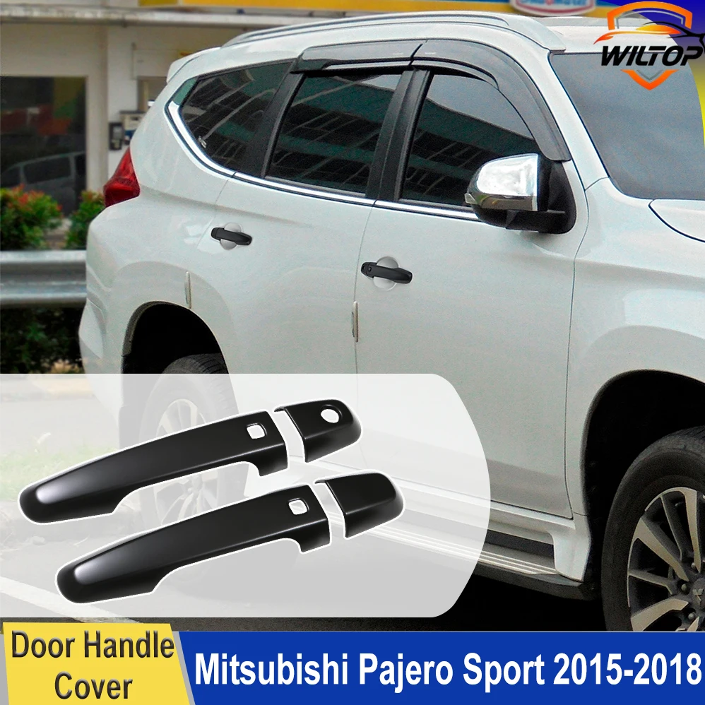 

Защитная крышка дверной ручки для Mitsubishi Pajero Sport Triton 2015 2016 2017 2018 2019 2020 2021 2022, матовая черная защита