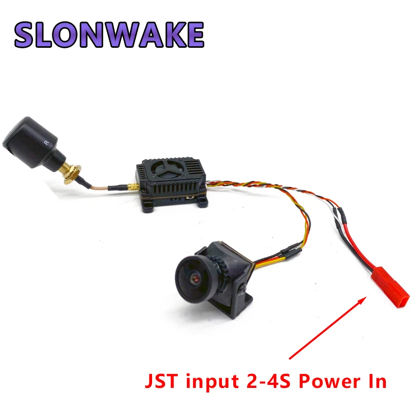 SLONWAKE Low Latency 5.8G 1.6W VTX 48CH 25mw/200mw/800mw/1000mw/1600mw and Cmos 1800TVL 2.1mm Lens PAL Camera