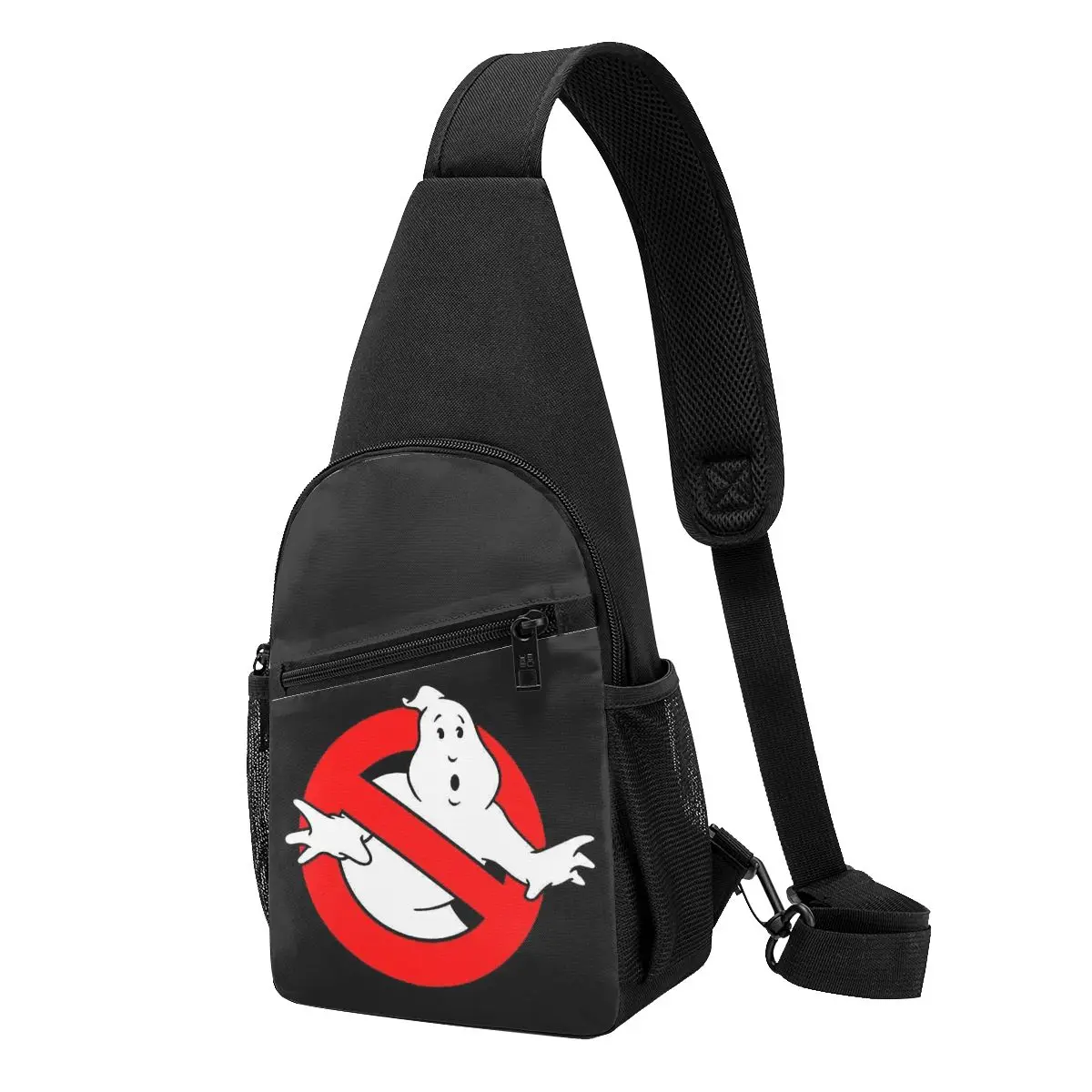 The GhostBusters Logo Pattern Chest Bag Men Sling Crossbody Backpack Chest Bag Travel Hiking Daypack Shoulder Bag