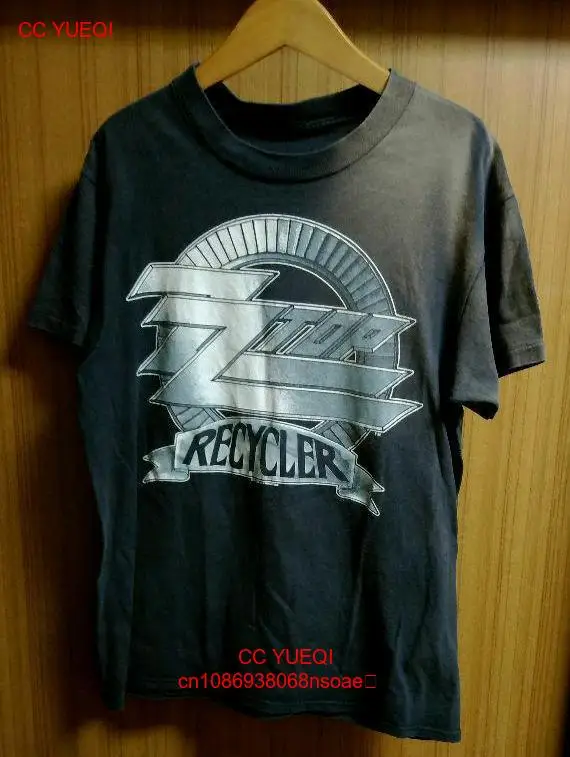 Zztop Recycler Tour T-shirt 1990 Copyright Black