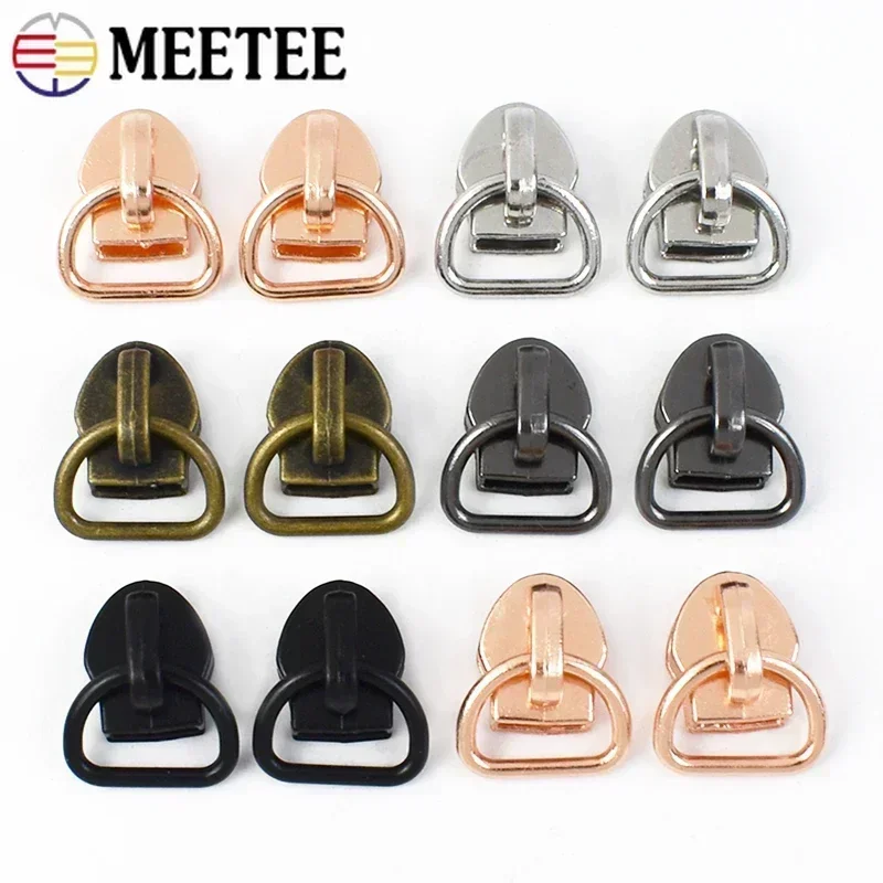 

10-100Pcs Meetee 5# D Ring Zipper Pull Heads for Nylon Zip Tape Bags Zips Repair Kits Replacement Sliders DIY Sewing Accessories