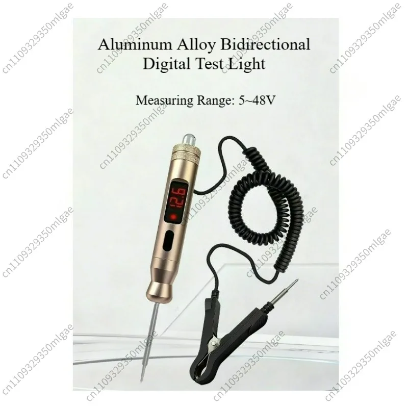 For 24V Auto Circuit Tester Bidirectional Car Test Light with Voltage Display Aluminum Alloy Car Repair Diagnostic Tool