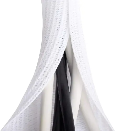 Funda para cables blanca, organizador de cables para escritorio, PC, TV, computadora, protector de cables, cubierta protectora para cables, gestión de cables para el hogar y la Oficina