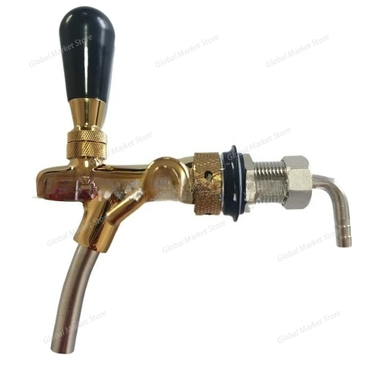 

Brass gold beer faucet adjustable faucet draft beer machine equipment G5/8-35mm