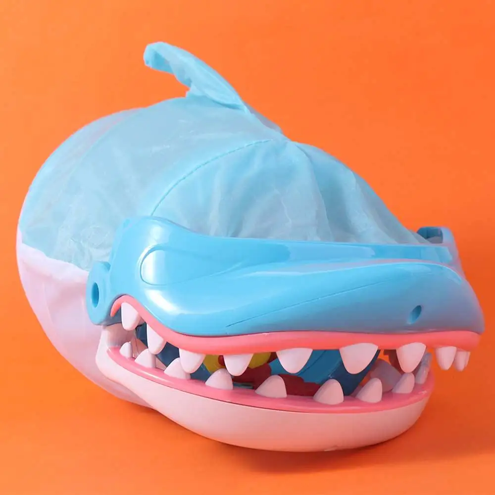 Plastic Sharks Trap Board Desktop Game Trickery Interactive Shark Prank Board Game Puzzle Early Education Fishing Bite Shark Toy