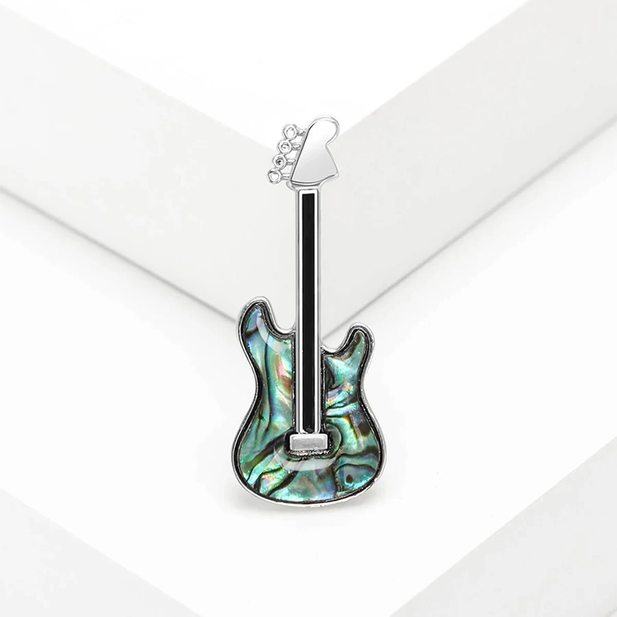 Luxury Enamel Guitar Brooches for Women Unisex Music Instrument Pins Multi-color Available Casual Party Accessories Gifts