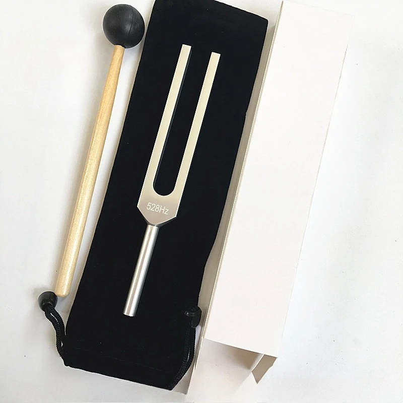 Diapason 528 Hz pour la méditation sonore, diapason de yoga en alliage d'aluminium, instruments de percussion musicaux pour la pleine conscience