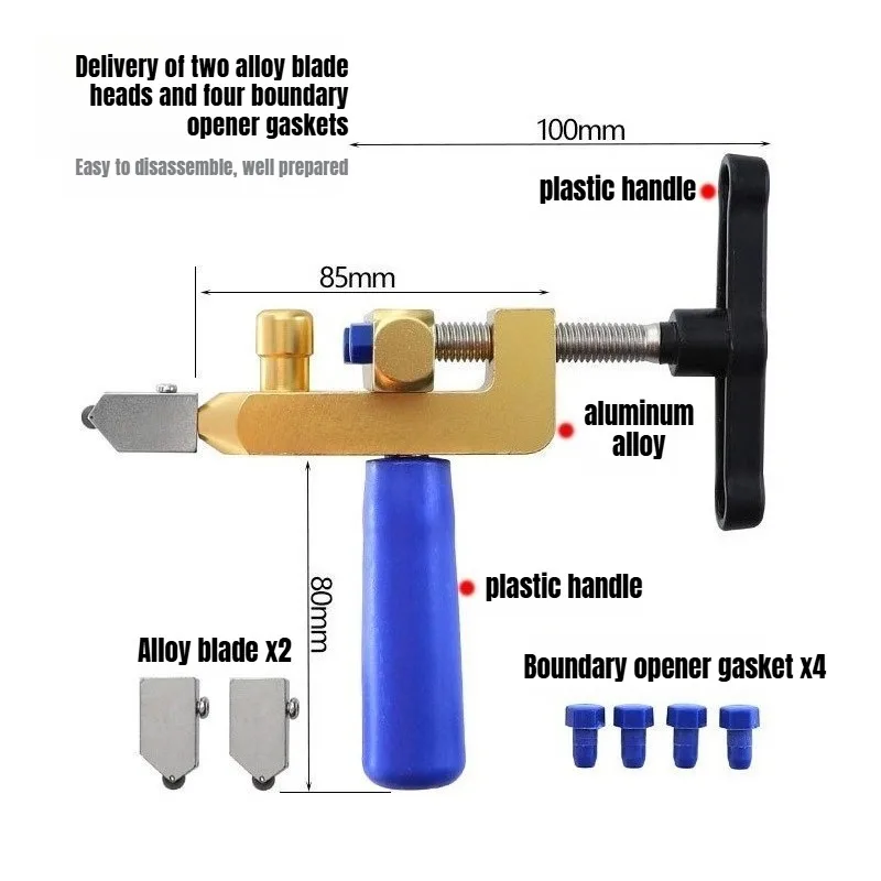 A Set of Multifunctional Handheld Integrated Glass Cutters Glass Tile Cutters Ceramic Cutting Accessory Toolkits High Precision