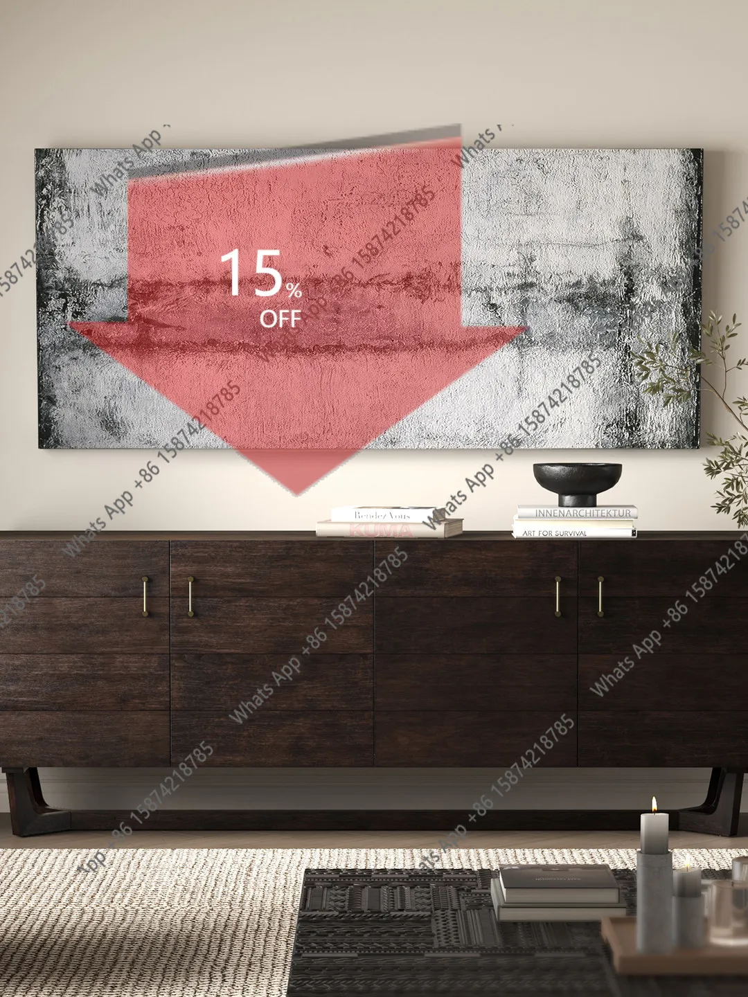 C65 Imported Furniture: Nordic Expression Solid Wood Oak TV Cabinet, High-end Retro Medieval Sidecabinet Designer Model