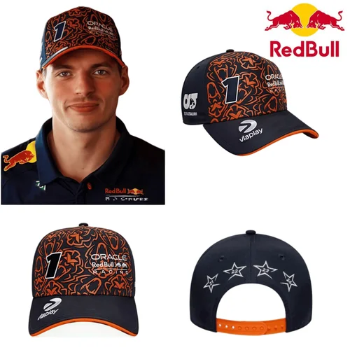Gorra Red Bull de edición especial 2025, estación austriaca, gorra de béisbol Red Bull Verstappen, espalda bordada, años ganadores en cuatro veces