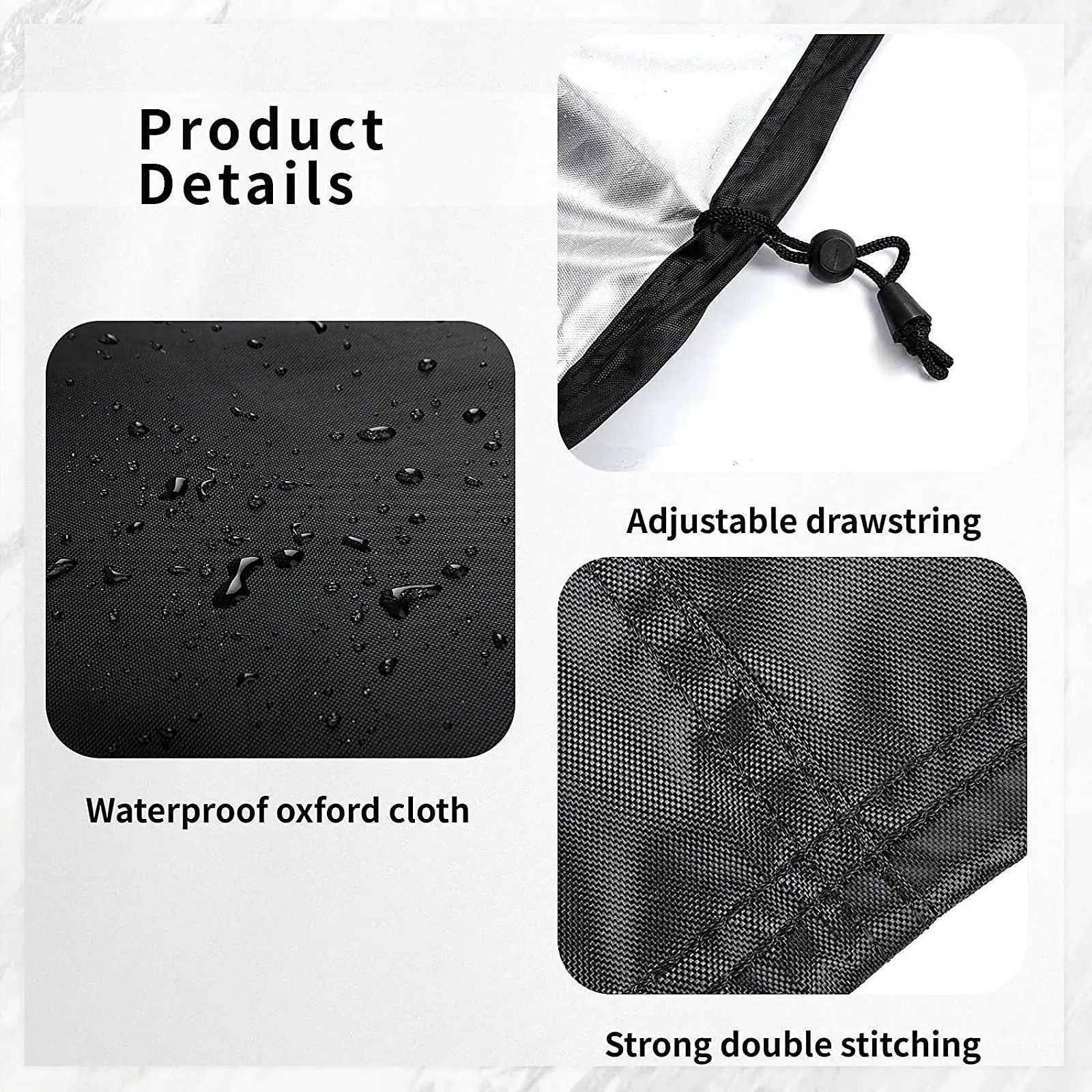 Oxford Exercise Machine Cover Adjustable Drawstring Dustproof Waterproof for Indoor Cycling Bike Gym