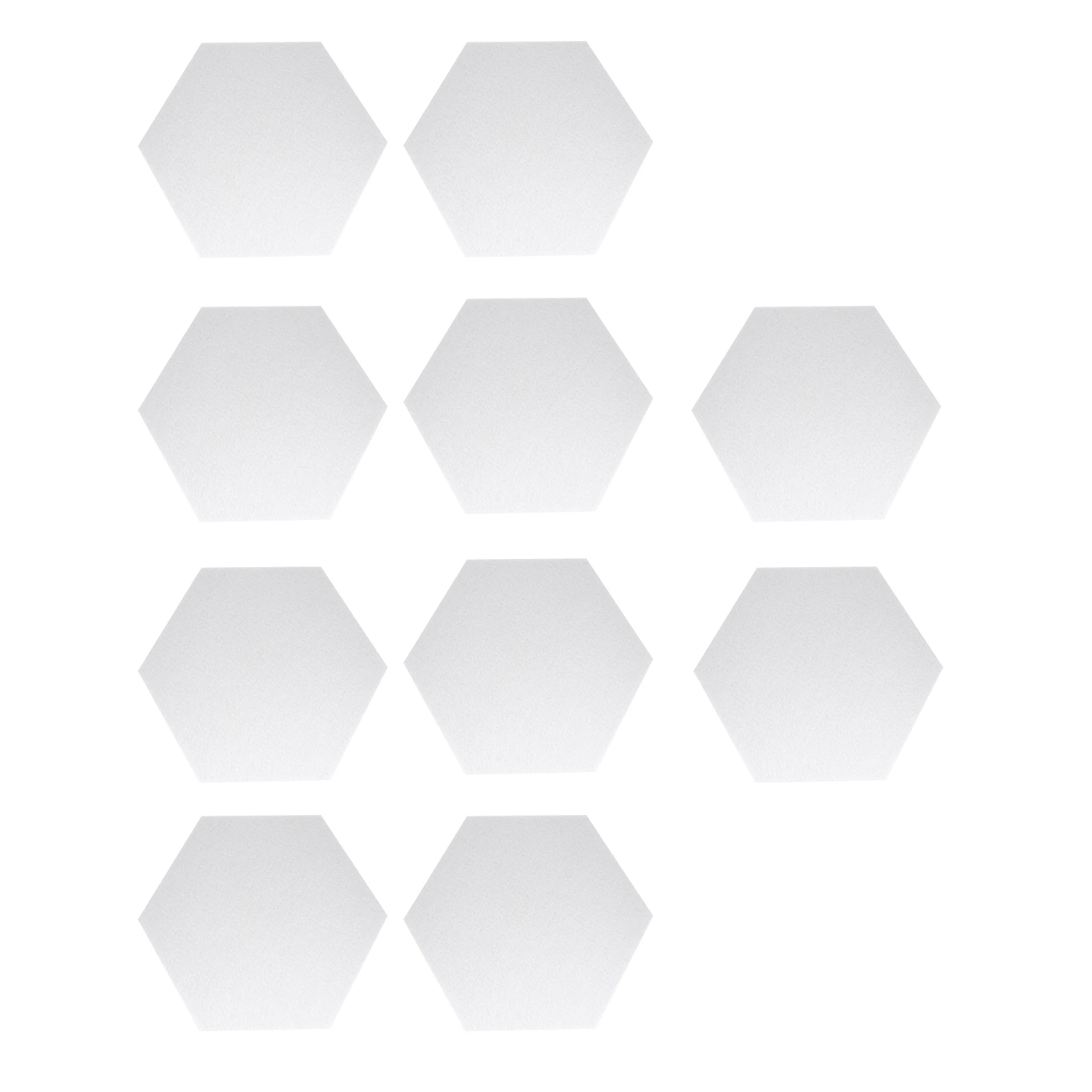 

10 Hexagon Felt Panels White Child Wall Sticker Decor Message Board Home Display Practical Use Material