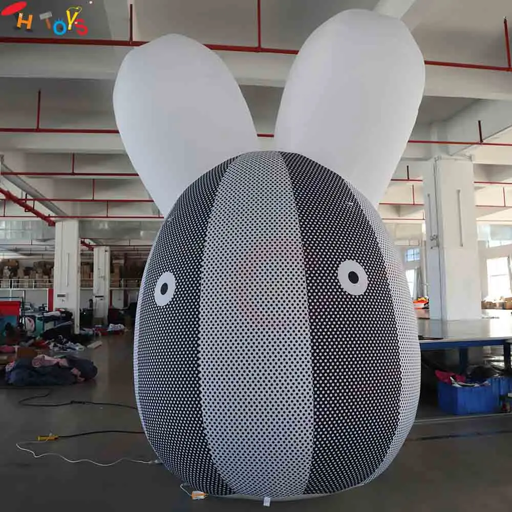 Fast Ship Giant Inflatable Rabbit Visual Acuity Chart Optotype Dizzy Printing Inflatable Rabbit Model for Easter
