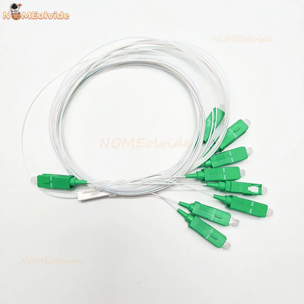 1 PCS/Lot 1X8 PLC SC/APC 0.9mm SM Single Mode G657A1 LSZH&PVC 1m FTTH Fiber Optic Splitter High Quality