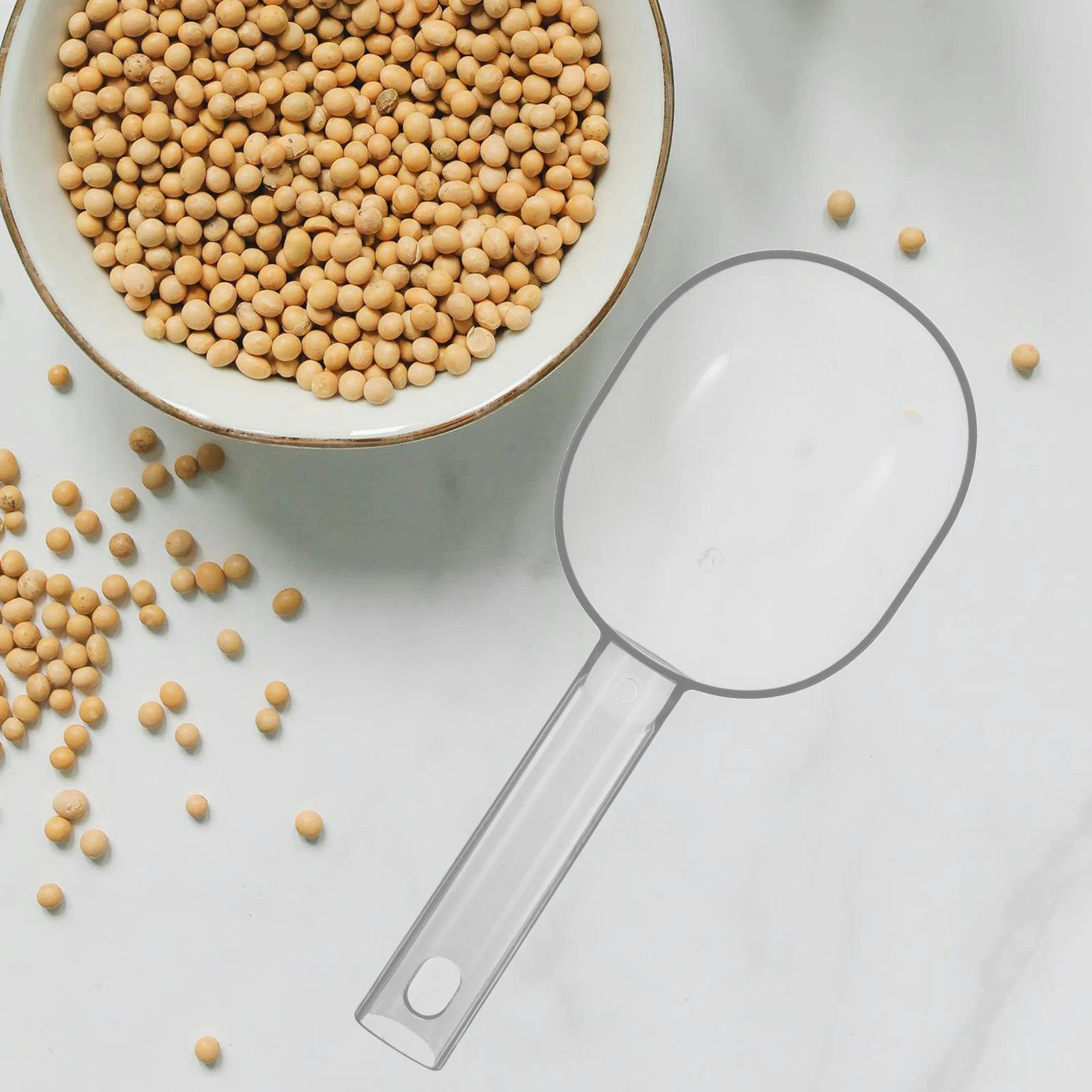 

Plastic Long H Spoon for Scooping Flour Grains Rice Measuring Kitchen Tool Smooth Multifunctional Design Essential