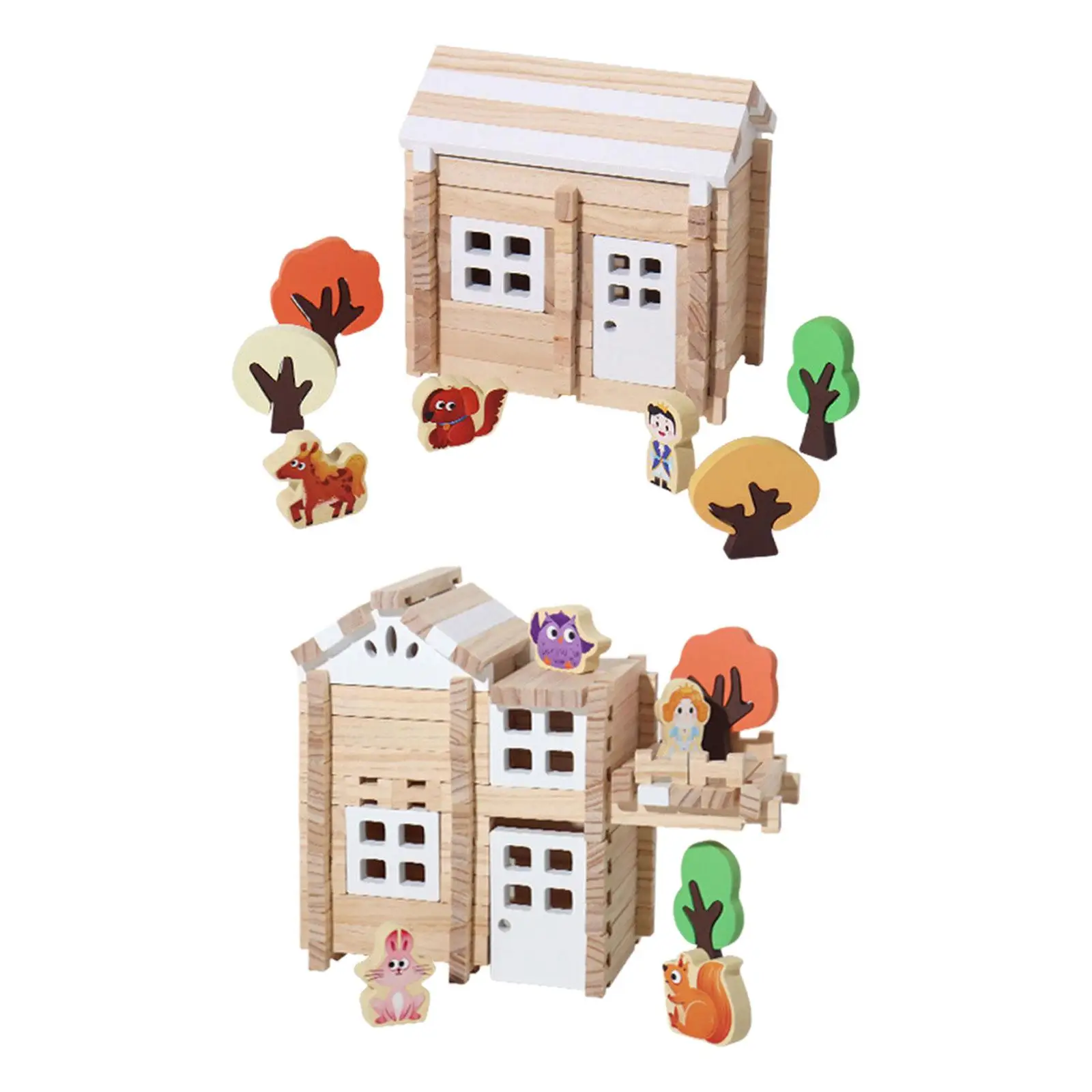 

Wooden Building Blocks Set Unique 3D Puzzles Toy Montessori Toys for Adult Ages 3 4 5 6 Years Old Boys Girls Kids Birthday Gift