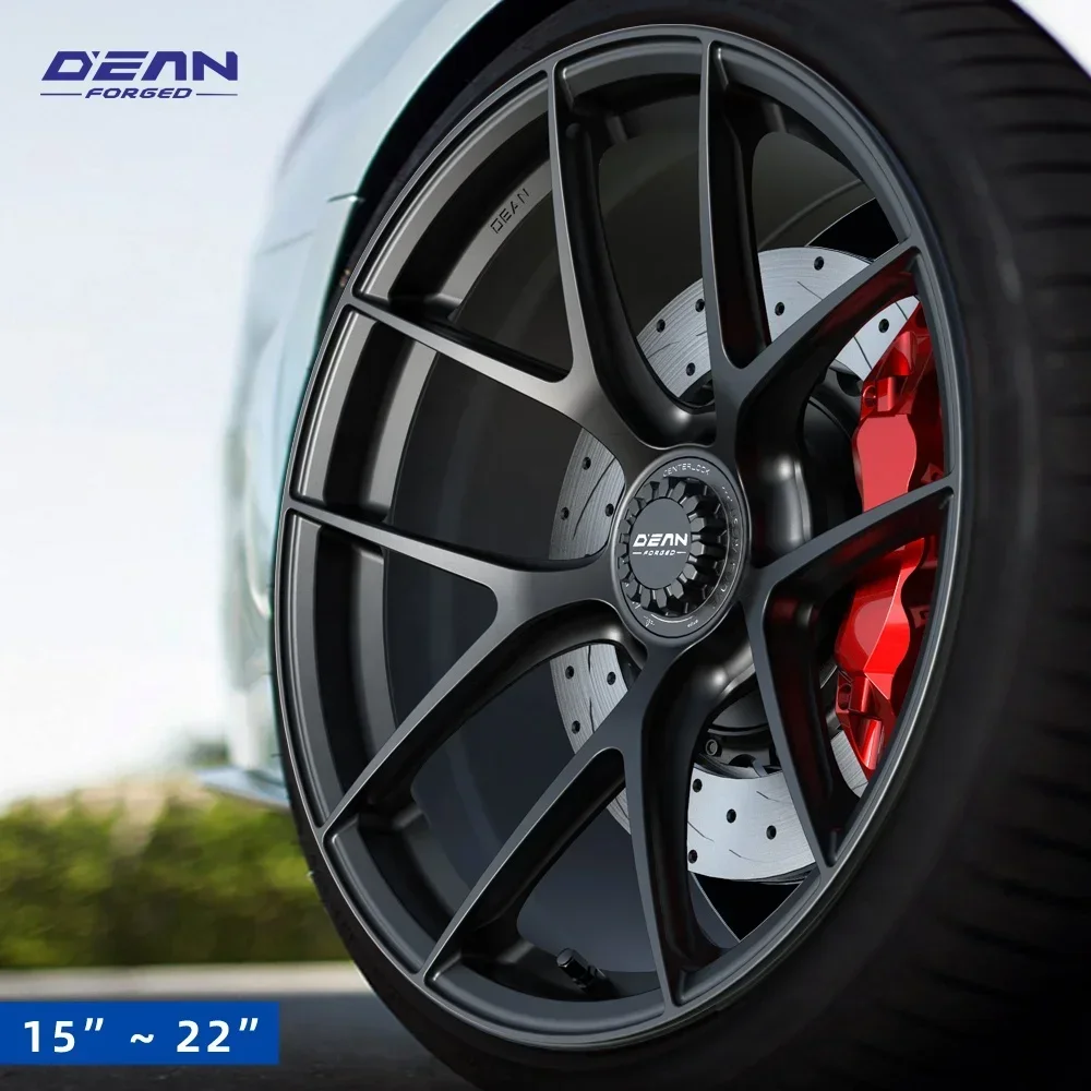 

DEAN ZS-DA001 center lock wheel custom forged 17 to 22 inch 7-13J 6061-T6 aluminum alloy sport car wheels Black
