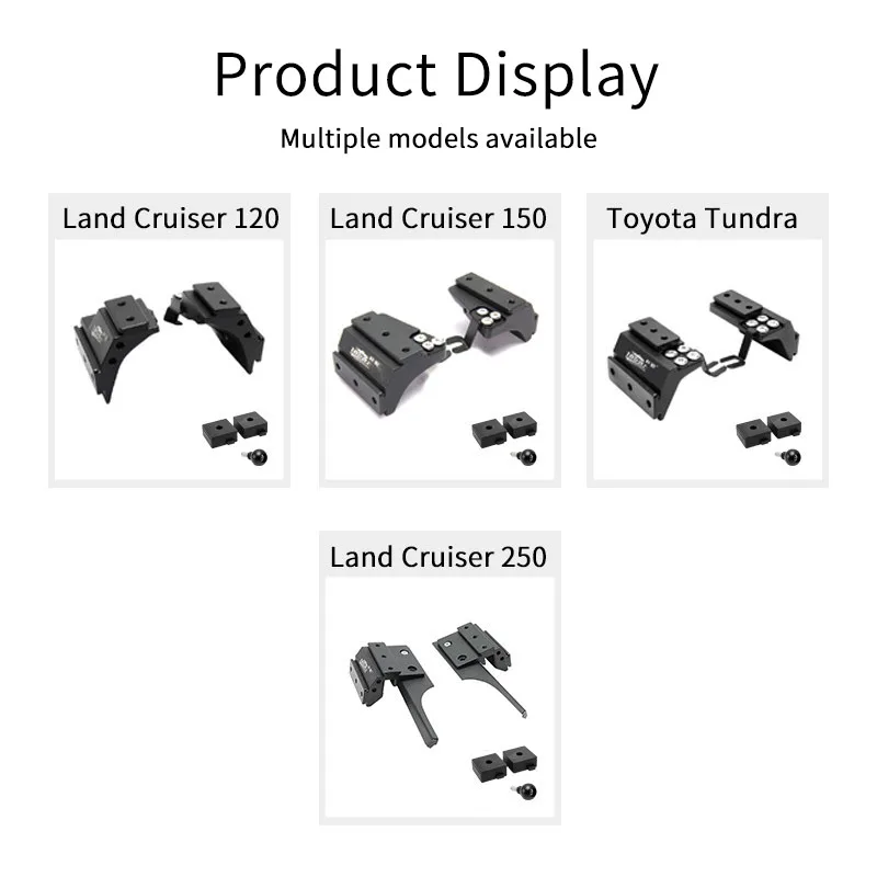 Quick-release A-pillar and hood expansion spotlight bracket for FJ Cruiser (2004–2022 models) made of aluminum alloy