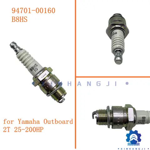 Plug Spark 7637 (B8HS-10) 94701-00160 for Yamaha Outboard 2T 25-200HP For Suzuki Tohatsu / Mercury Outboard Boat accessories