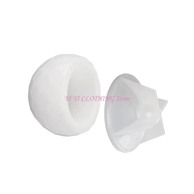 N5KF Storage Box Silicone Mold Trapezoid Shaped Jewelry Box Epoxy Resin Molds DIYs Gypsum Jar Home Decors