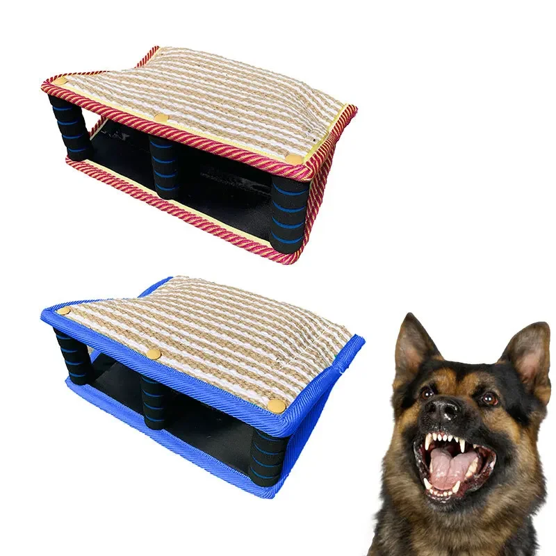 New High Quality 3 Handle Targeting Jute Bite Wedge Pillow Tug Toy Full Bite Large Dog Training