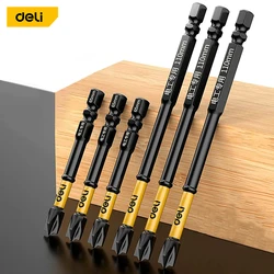 Deli PH2 Screwdriver Magnetic Batch Head Impact Strong Cross High Hardness 65/110/150mm Anti Non-slip WaterProof Tools