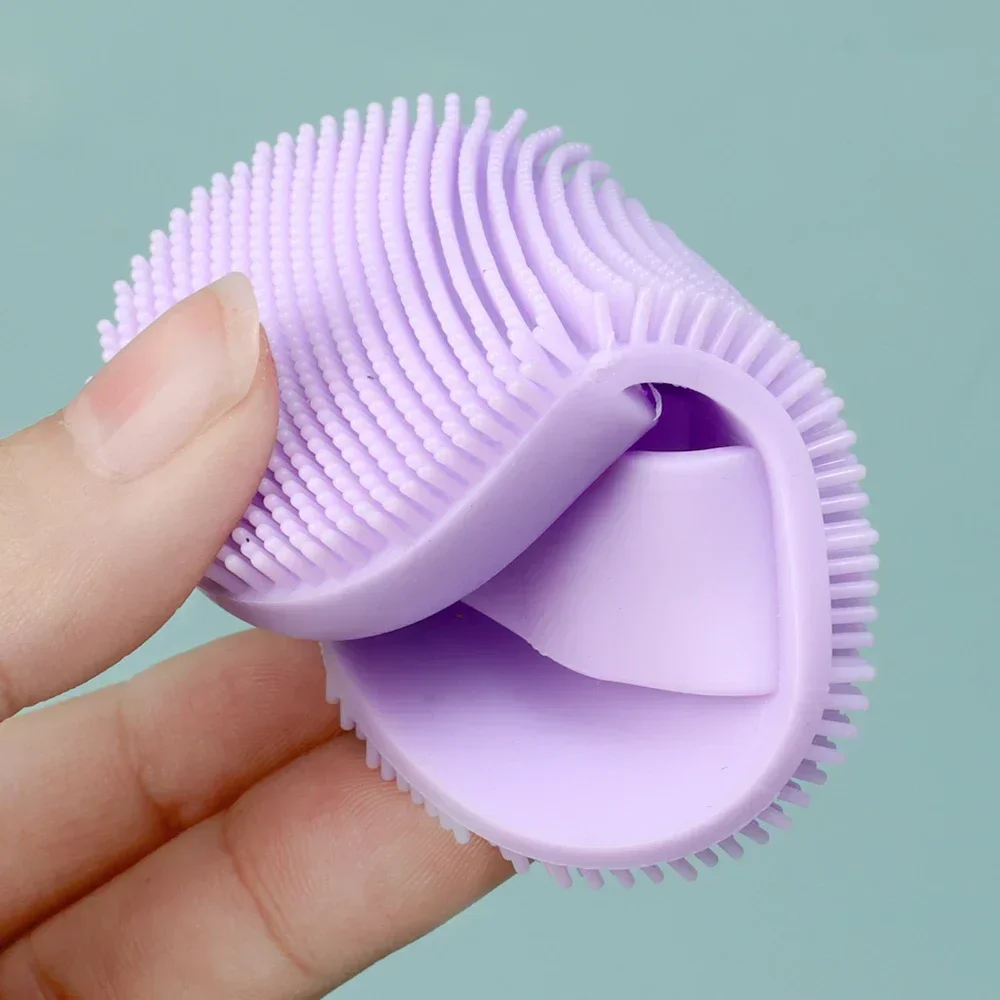 Brosses de lavage en silicone pour le nettoyage en profondeur du visage, massage doux, rose, violet, bleu, soins de la peau de beauté, outils de nettoyage, 5 pièces