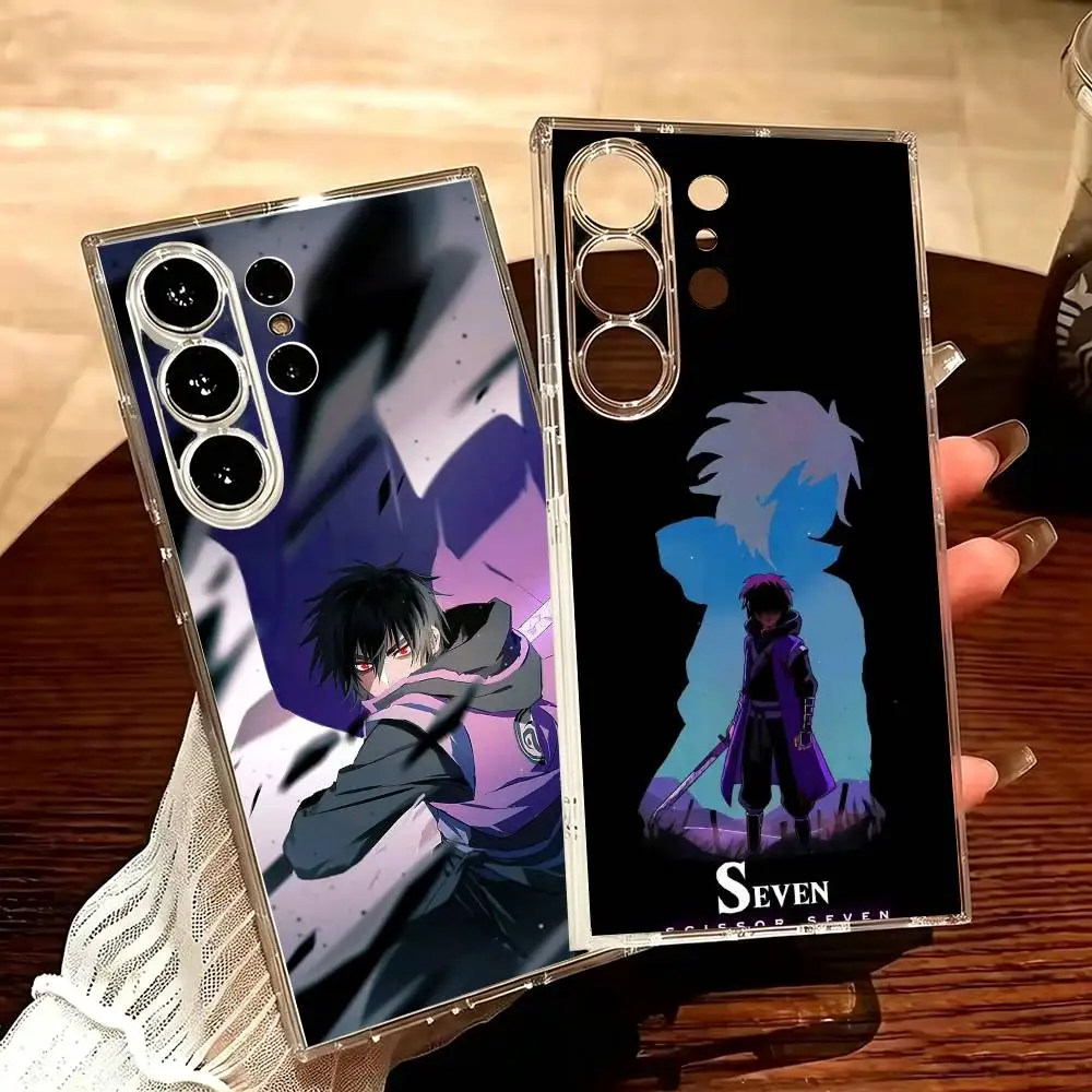 Scissor-R Seven Anime-E  Clear Hard Phone Case For Samsung S25,24,23,22,30,21,10,9,Ultra,Plus Transparent Cover