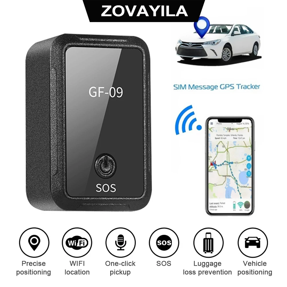 

GPS car tracker, GSM, GPRS, Beidou strong magnetic GF09 locator, SOS one click alarm, 360 days service