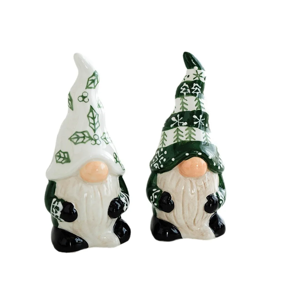 Christmas decoration tabletop ornaments home living room ornaments ceramic old soldier seasoning jar holiday gift