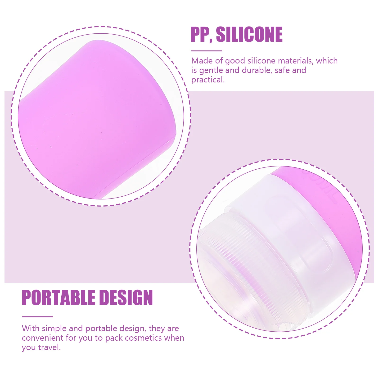 

1Set Silicone Lotion Dispensers Portable Travel Shampoo Bottles Reusable Squeezable Storage Containers