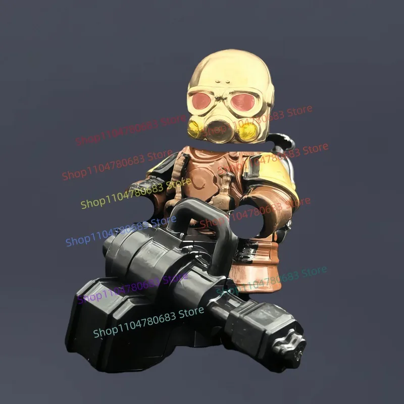 Bloques de construcción MOC Gatling Gun Warrior, Mini figura de ensamblaje, modelo de exhibición, juego de Anime, decoración, juguete, regalo de vacaciones, Hobby coleccionable
